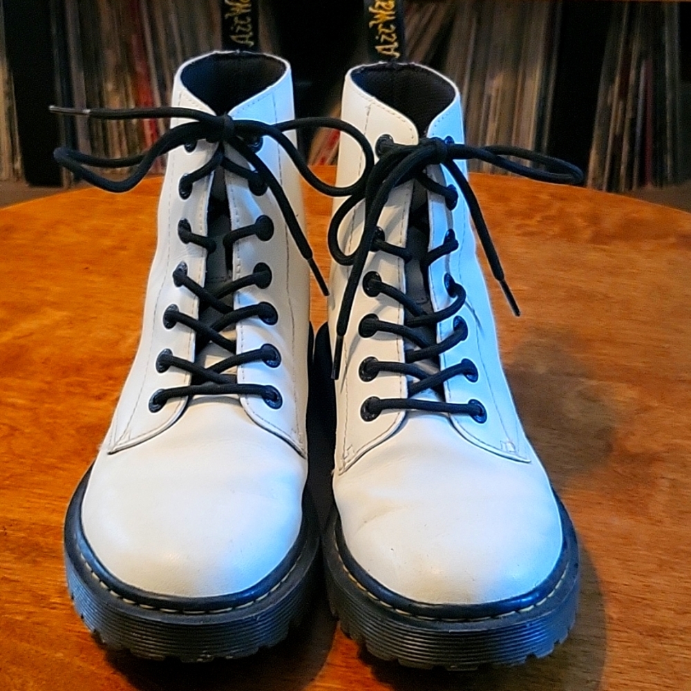 Dr martens white Luana combat boots